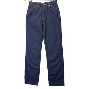 Reformation | Cynthia High Rise Straight Jean Rinse Dark Wash Size 28 long